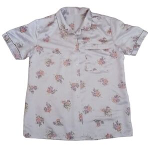 Vintage Hand Crafted Silk Button Down PJ Top